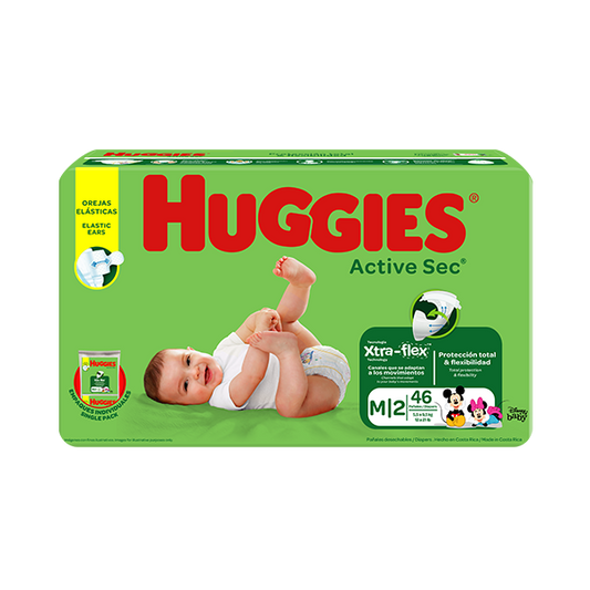 Pañales Mega Pack HUGGIES Active Sec