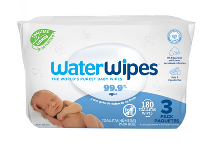 Toallas Húmedas, Wipes 99.9% agua, Water Wipes