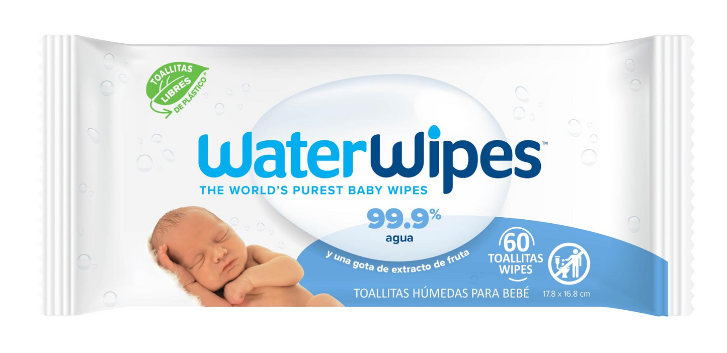 Toallas Húmedas, Wipes 99.9% agua, Water Wipes