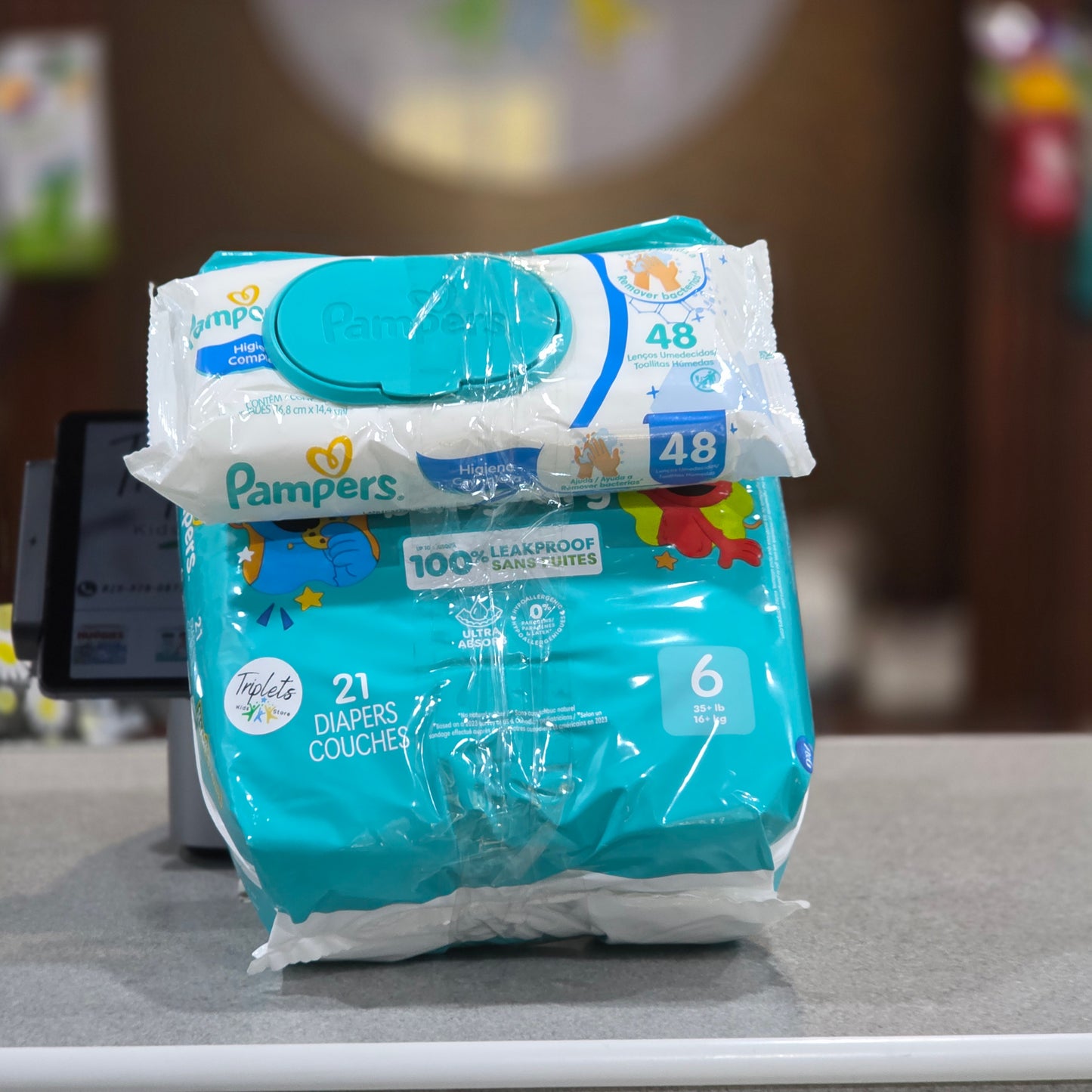 Pañales, jumbo pack, Pampers Babydry + 1 wipes GRATIS