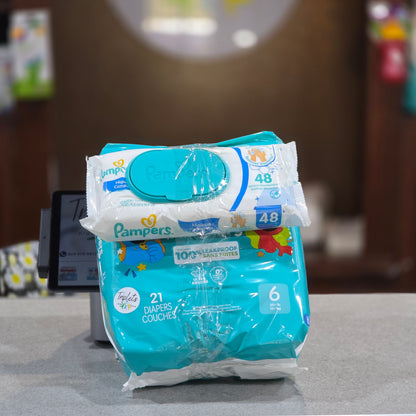 Pañales, jumbo pack, Pampers Babydry + 1 wipes GRATIS